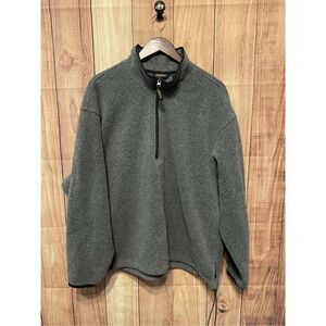 Woolrich XXL mens polartec quarter zip grey sweater shirt